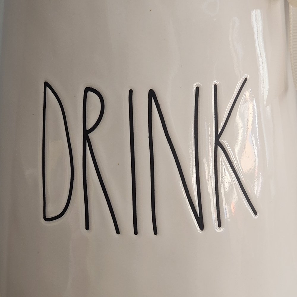 Rae Dunn Cream Colored "Drink" Pitcher with Handle - Picture 5 of 15